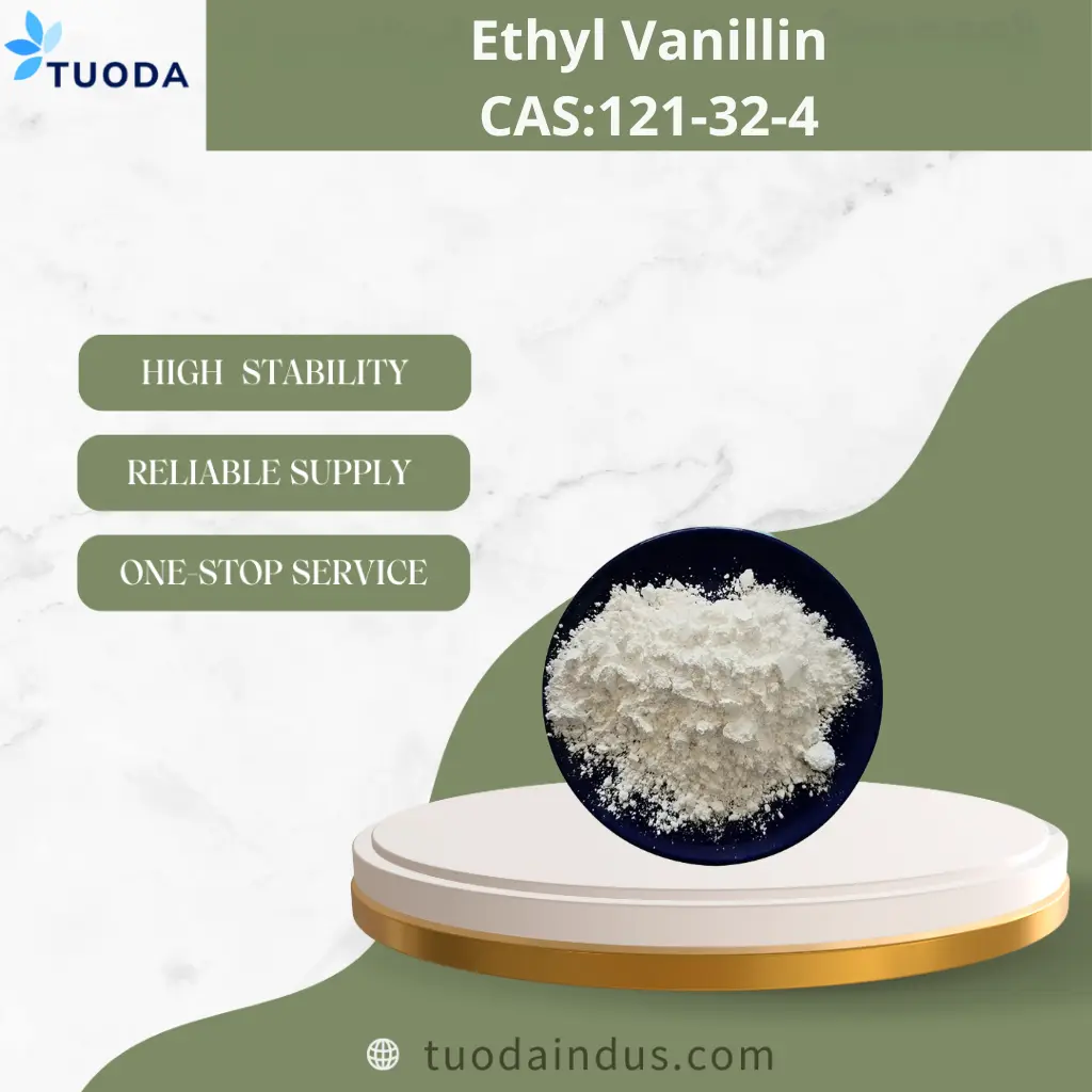 Ethyl Vanillin powder CAS 121-32-4 with product features from TUODA