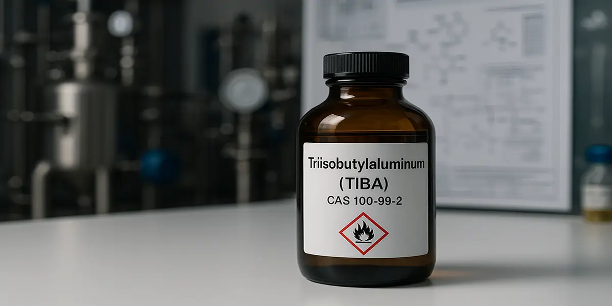  TIBA brown bottle with CAS 100-99-2 label