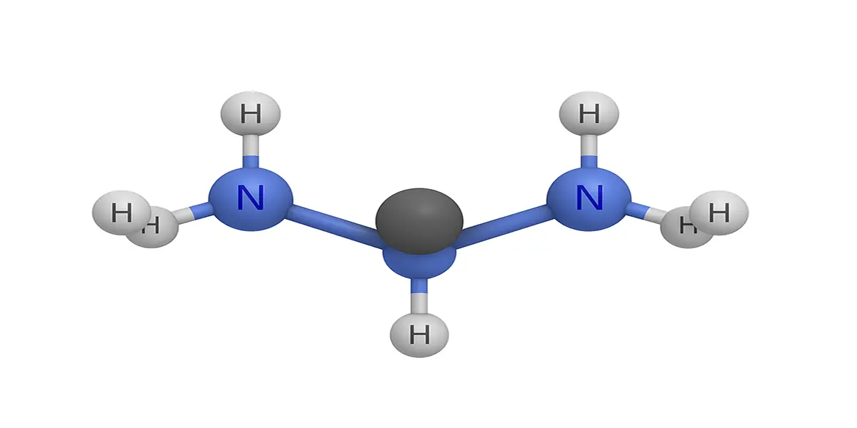 Molecular model of Tetramethylethylenediamine (TMEDA) used in fine chemical synthesis