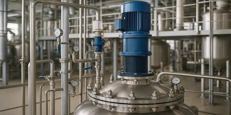 Stainless steel reactor system at TUODA chemical processing plant